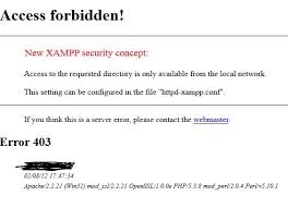 new xampp security concept